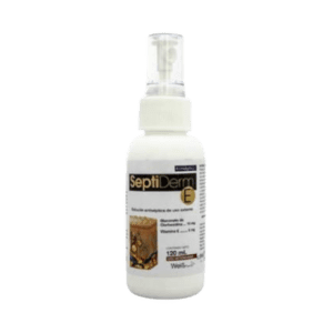 Septiderm E – Loción Antiséptica y Calmante para la Piel de Perros y Gatos