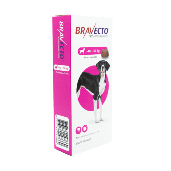Bravecto 40–56 kg – Tableta Masticable de Alta Dosis para Perros Extra Grandes – Protección Prolongada – MSD