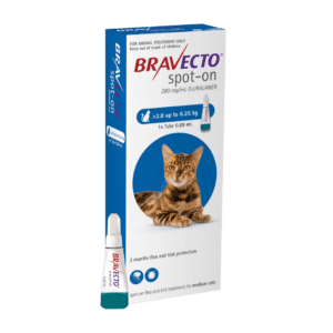 Bravecto Spot On Cat 250 mg – Antiparasitario Spot-On para Gatos 2.8–6.25 kg contra Pulgas y Garrapatas – MSD